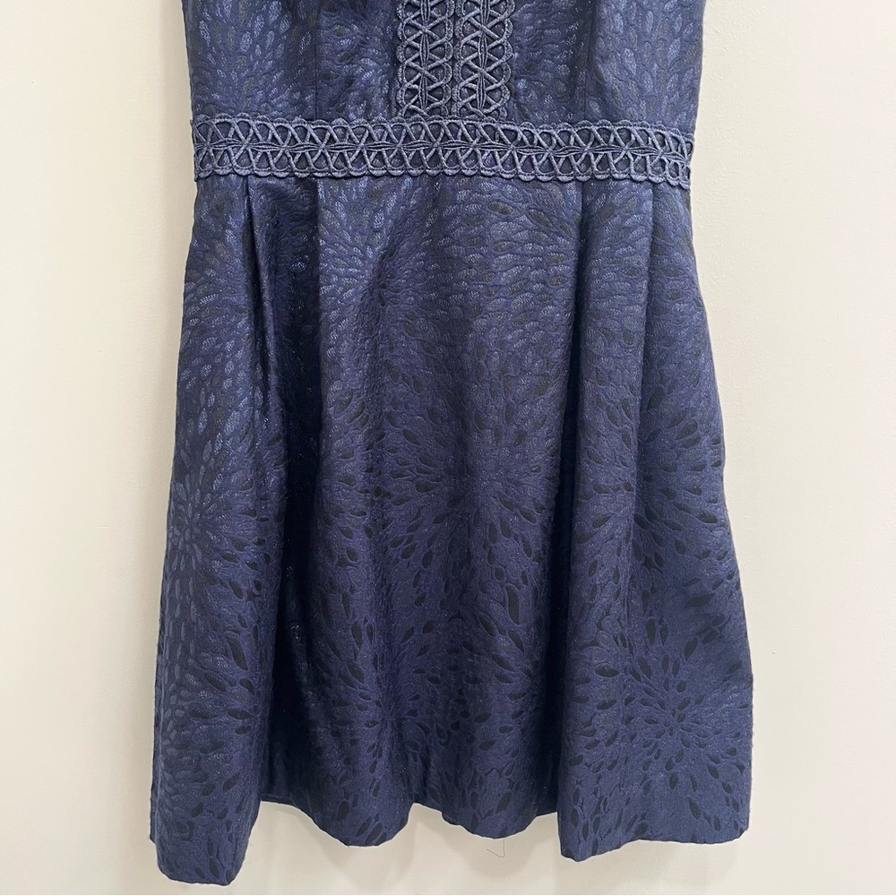 Lilly Pulitzer Franci Dress in True Navy Metallic Jacquard Size 8 - Picture 8 of 16